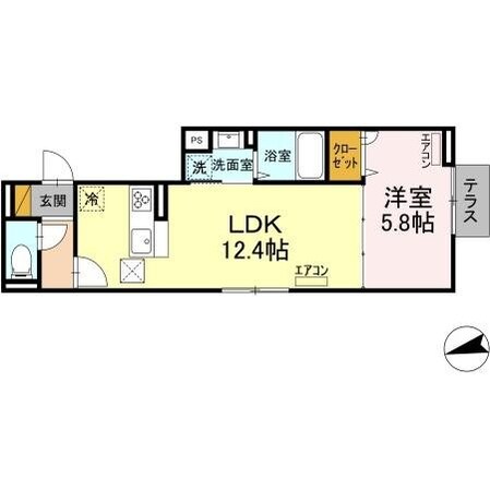 仮）D-room弁天3丁目　Bの物件間取画像